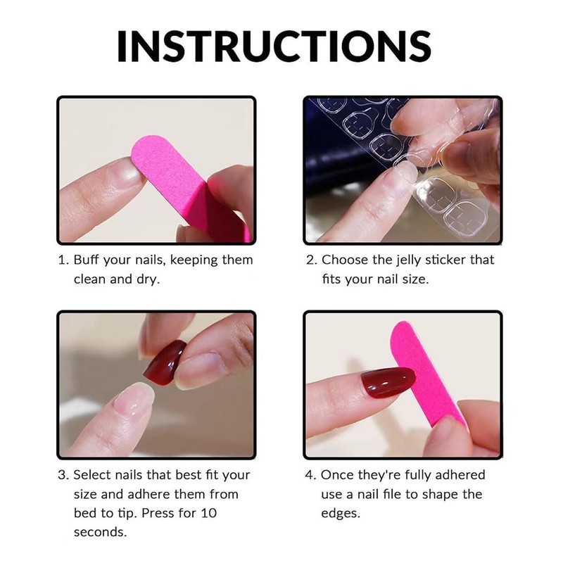 24 Pcs Black Gradient Pink Cat Eye Press on Nails