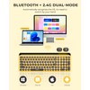 seenda Cute Wireless Bluetooth Keyboard, Dual Mode (Bluetooth + 2.4G)