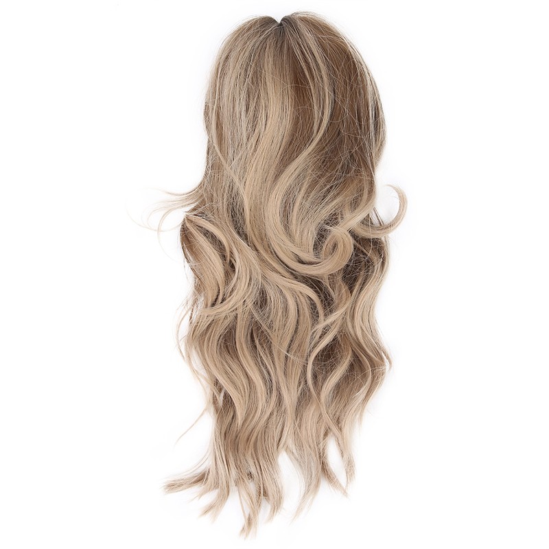 Women Long Wavy Light Blonde Wig Lady Fashionable Cosplay Party