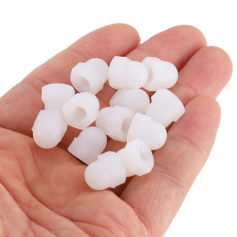 sourcing map M6x1.0 Acorn Cap Nuts, 100Pcs Nylon Dome Cap