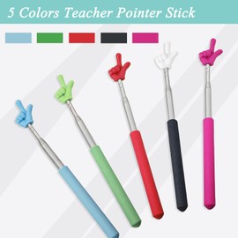 Kamwuld 5Pcs Pointer Finger Stick – Multipurpose Teacher Supplies Pointer Stick, Classroom Pointer and Finger Pointer Stick, Engaging Colors – Classroom Essentials for Effective Presentations