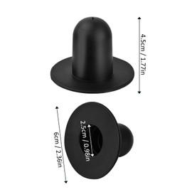 Ehuihuan 4 Pieces Pool Plugs, Pool Spare Parts, Swimming Pool Hole Plug, Sealing Plug, Swimming Pool Clogging for Above Ground Pool Filter Clogging - Black