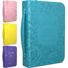 DEHITE Briefcase for Women – Leather Bible Carrying Bag Large Size – | Fits Book 7 x 10.1 x 1.9 IN | Pen Slots | Zippered Pocket | Premium Faux Leather – Green Bible Accessories Gifts