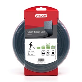 Oregon Square Nylium 539166 Heavy Duty Trimmer Line for Dry Vegetation On Rocky Ground,Black,4.0 mm x 22 M