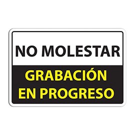 Do Not Disturb Recording in Progress Sign Music Video Radio Studio | Indoor/Outdoor | 9" No Disturbar La Grabación En Curso Firmar Video Musical Estudio De Radio | Interior/Exterior | 9" De Alto