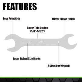 Grip Super-Thin SAE Wrench Set - 7-Pc. Model Number 90120