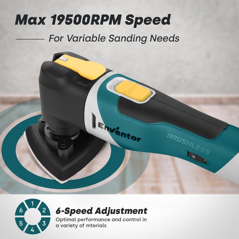 Enventor 20V Cordless Oscillating Multi tool, Brushless Oscillating Saw with