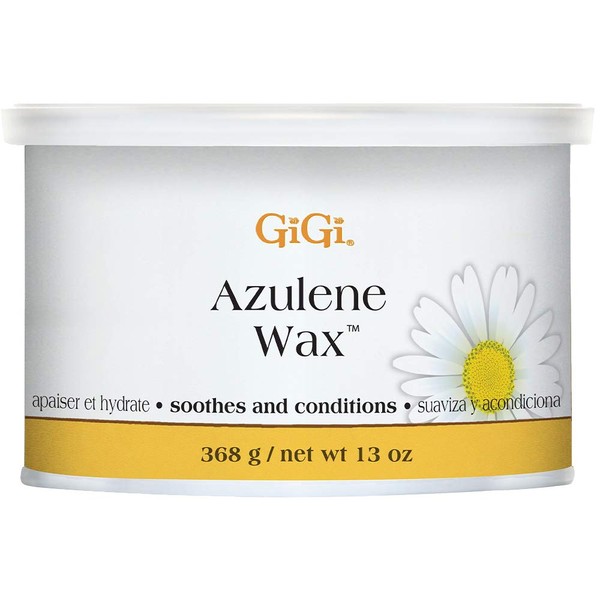 GiGi Azulene Hair Removal Wax, Whole Body Soft Wax, Soothes and Conditions, Normal Skin, 13 oz. 1-pack