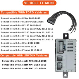 Seat Heater Control Module w/Pigtail Kit Compatible with Ford Edge Explorer F-150 F-250 F-350 Compatible with Lincoln MKS MKZ MKT Replace # BU5Z14C724A 601-704
