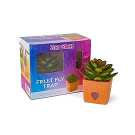 ZendoZones Fruit Fly Traps with Zendo Lure, 2-Pack Joyful Janet & Tranquil Tabitha with Plastic White Base, Refillable and Reusable (1820-SS)