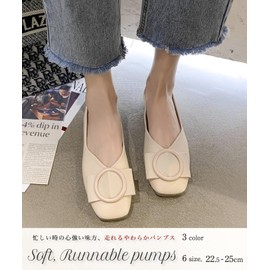 Neiman By Women's Easy to Walk, Flat Shoes, Painless, Runnable, Soft, Casual Pumps,, Khaki
