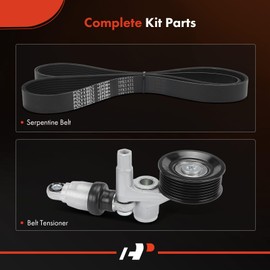 A-Premium Serpentine Drive Belt Kit with Tensioner Compatible with Honda Cars - Civic 2016 2017 2018 2019 2020-2.0L