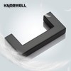 KNOBWELL 12 Pack Matte Black Modern Cabinet Handles Kitchen Drawer