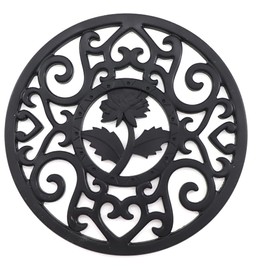 Silicone Teapot Trivets,Heavy Duty Teapot Holder Pot Mat Black Round Hot Pot Holder Pads Metal Teapot Base Placemat Kitchen Tea Ceremony Accessories