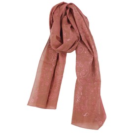 Sunshine Joy Grateful Dead Dancing Bear Long Scarf Shawl - Marsala