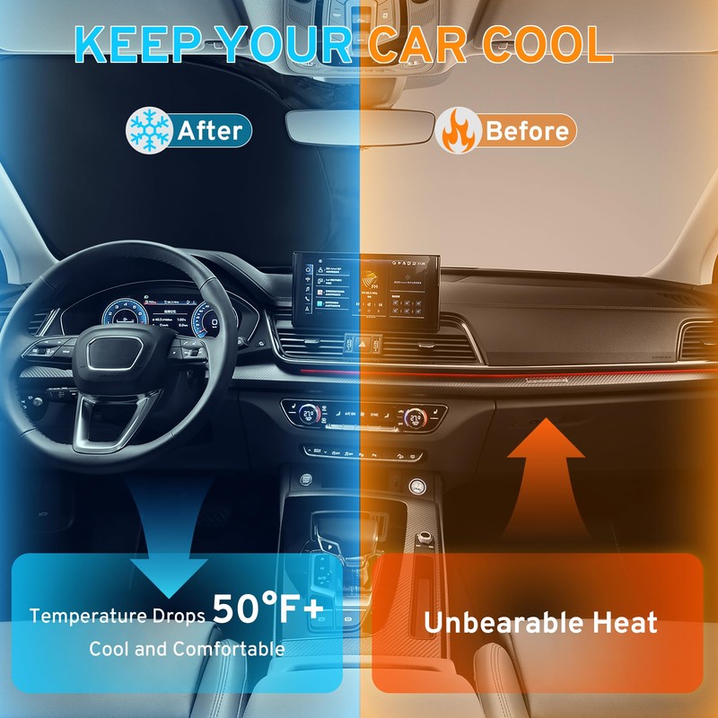 SZYUCHEN Car Windshield Sun Shade Sunshade Compatible with GMC Acadia