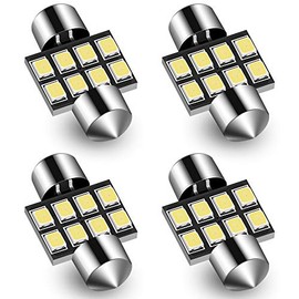 Audak Festoon LED Bulb 30MM 2835 8SMD Canbus Error Free for Interior Dome Map Lights Door Courtesy Lights Trunk Lights License Plate Lights (Pack of 4)