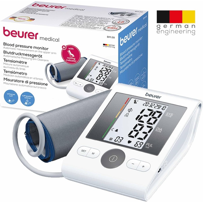 Beurer BM28 Upper Arm Blood Pressure Monitor with Patented Resting