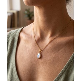 Dadimorni Retirement Gifts for Women, Opal Necklace, Pendant Necklace