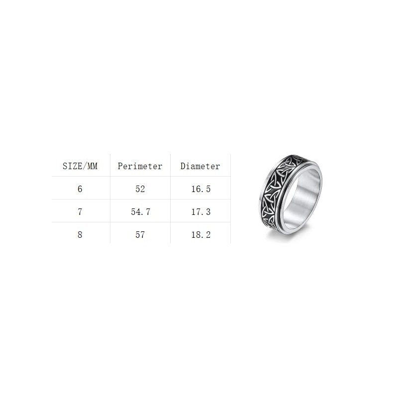 Anxiety ring Knot Spinner Ring for Men Women fidget ring