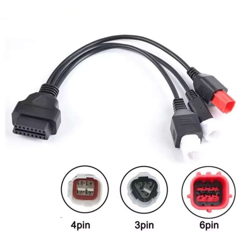 3pin 4pin 6pin to 16pin Connector Cable 3 in 1