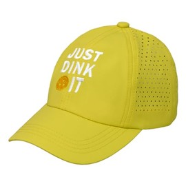 Funky Junque Laser Cut Unstructured Running Cap - Just Dink It - Neon Yellow