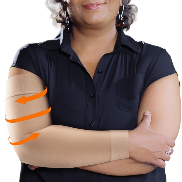 Compression Lymphedema Arm Sleeves for Women - 20-30 mmHg, Pack