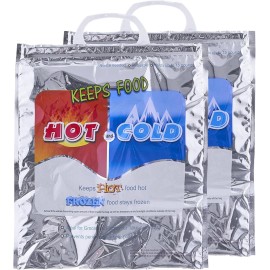 Superio Hot and Cold Insulated Bags, Thermal Lunch Bag (2, 12"x13.5")