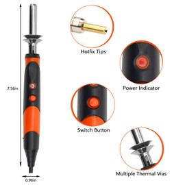 Catcan Hotfix Applicator Tool, Hotfix Rhinestones Applicator Bedazzler Kit with 2 Boxes AB Crystal Rhinestones Picker Tool, 7 Tips/Tweezers/Pencil/Brush DIY for Crafts