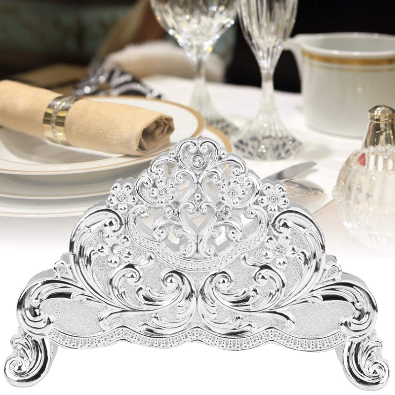 Agatige Silver Napkin Holder, Stainless Steel Craft Table Tissue Small