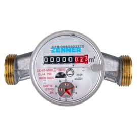 Einstrahlzähler Single-jet residential water meter ETWD Q3 = 4 (Qn 2.5) connection 1 inch external thread, calibration 2023