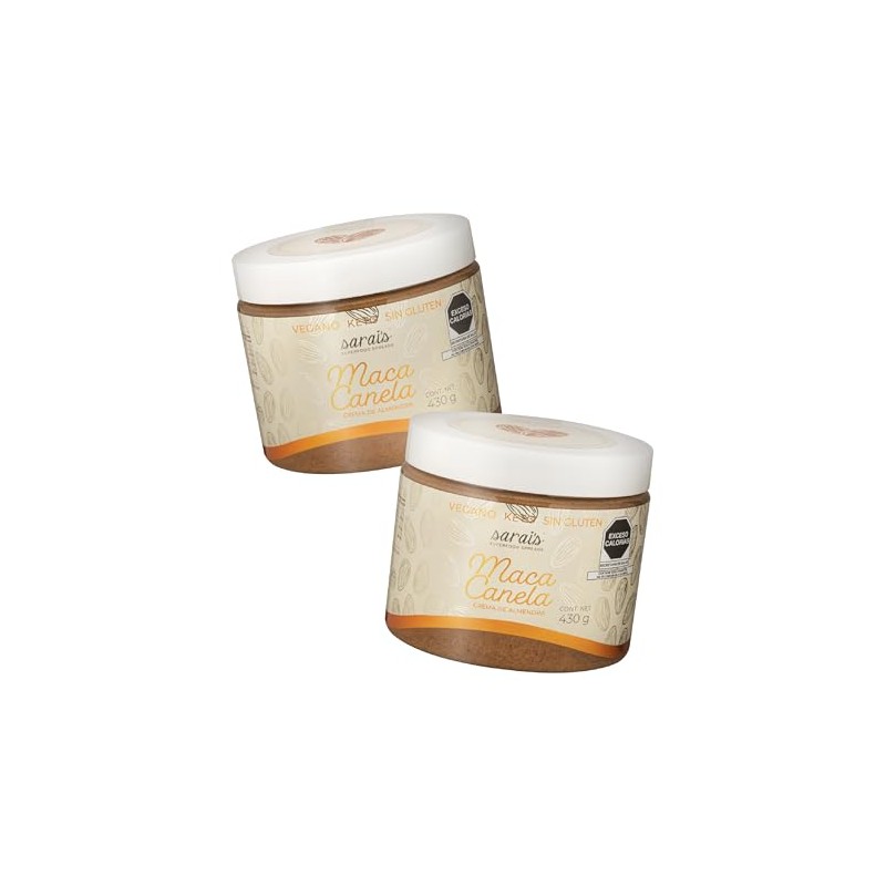 Sarai's Superfood Spreads, Crema de Almendra con Maca y Canela,
