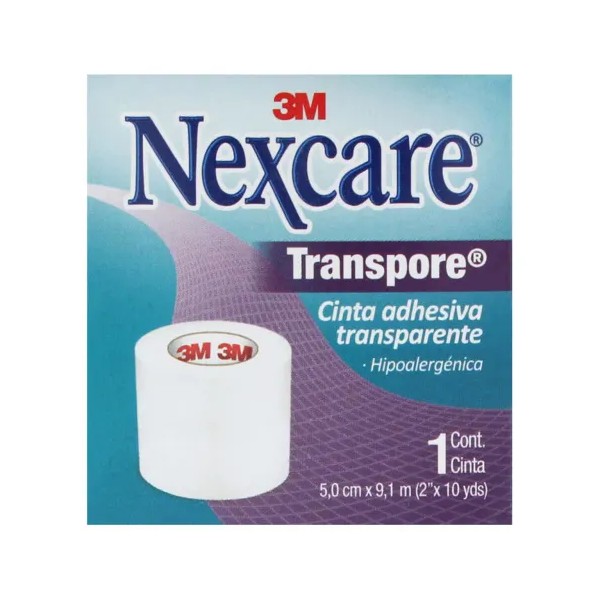 Nexcare Transpore Transparente De 5Cmx9.1M Con 1 Pieza