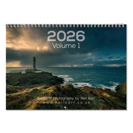 2026 Scotland Calendars - A4 (A3 open) Scottish landscape photography calendars 2026 - TWO Versions available by Neil Barr of NB Photography
