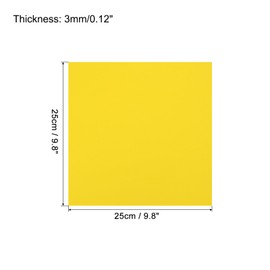 QUARKZMAN EVA Foam Sheets Yellow 9.8 x 9.8 Inches 3 mm Thick Craft Foam Sheets for Costumes Arts and Crafts Projects Pack of 6