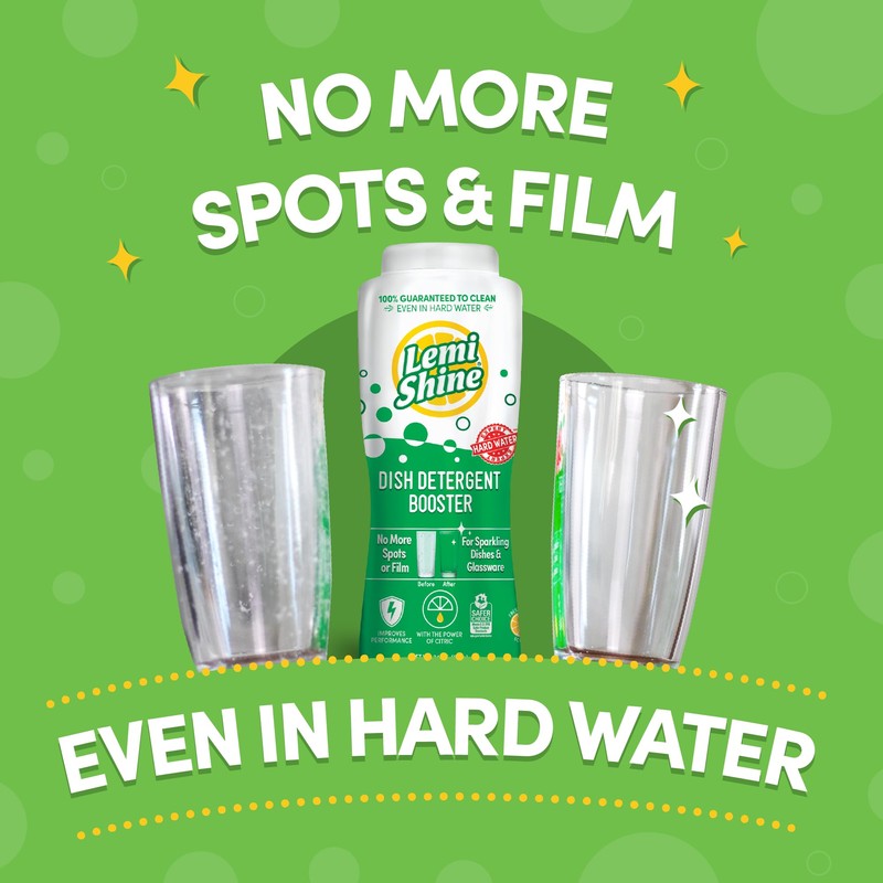 Lemi Shine Natural Dish Detergent Booster - Hard Water Stain