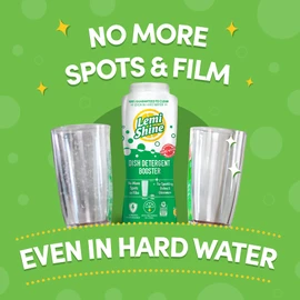 Lemi Shine Natural Dish Detergent Booster - Hard Water Stain Remover - Multi-Use Citric Acid Cleaner - 24 oz (2 Pack)