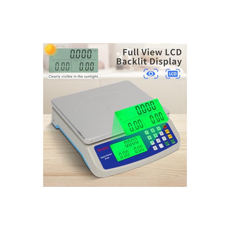 Large Digital Kitchen Scale 30KG Commercial Food Scale 66LB for