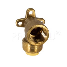 [2-Pack] PROCURU PushFit Drop Ear Elbow, 1/2" PushFit x 1/2" FNPT Female, Lead Free Push-to-Connect Plumbing Fitting (2-Pack)