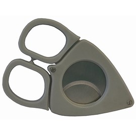 Grey Credo Stainless Steel Double Blade 70 Ring Gauge Cigar Cutter Scissor