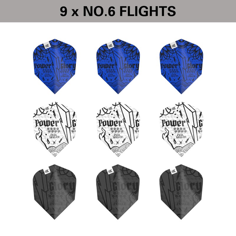 Target Darts Phil Taylor Ink Design No.6 Dart Flights -
