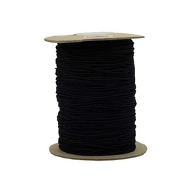 1mm wide Round Black Hat Elastic Cord - per 5 metres by Elastic
