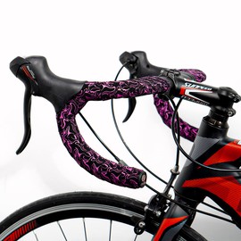 Chooee Bicycle Handlebar Tapes, 2 Rolls Handlebar Tape for Road Bike, Purple