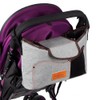 Large Capacity Hanging Stroller Organizer Bag Baby Carriage Storage Package(Gray)