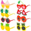 FOKICOS Summer Party Sunglasses,8pcs Hawaiian Luau Party Sunglasses Funny Hawaiian