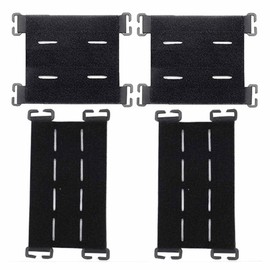 Xiciki Pack of 4 Molle patch panel tactical patches, tactical vest patches, Molle patch panel for outdoor backpacks and tactical equipment, hook and loop converter, hand strap, black