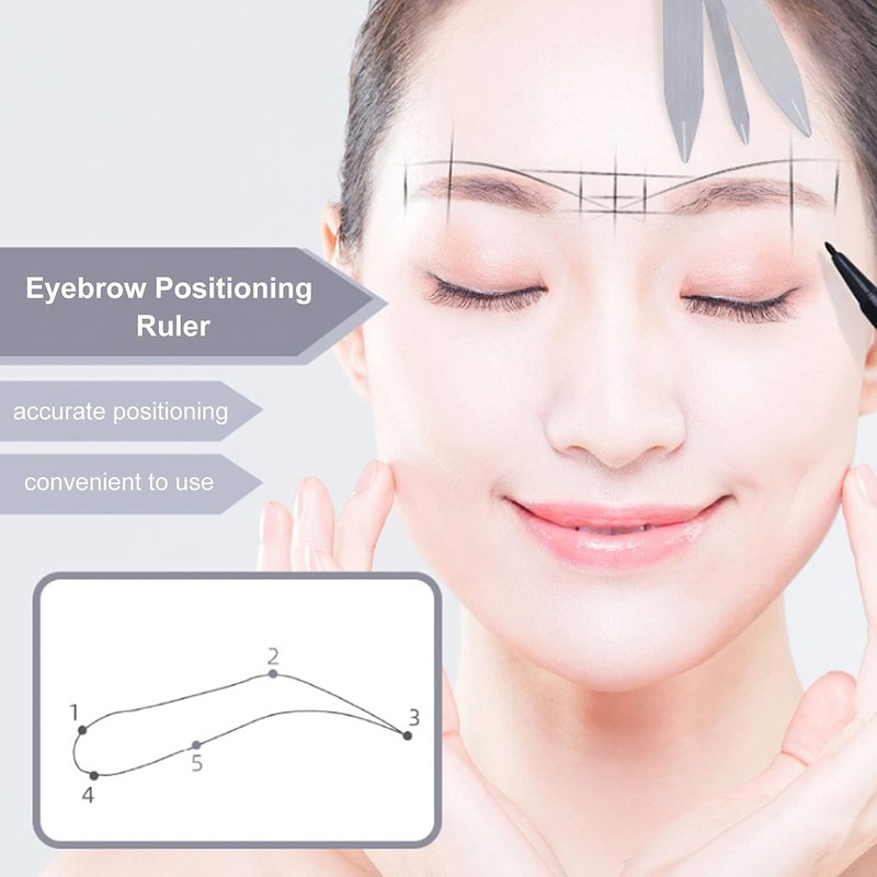Regla para cejas de acero inoxidable herramienta posicionamiento ajustable microblading