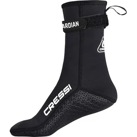 CRESSI Guardian Neoprene Socks 2 mm - 2 mm Neoprene High Top or Medium High Socks with Velcro Fastening, Ideal for All Water Sports Enthusiasts, Black, Unisex