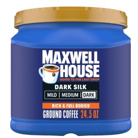 Maxwell House Smooth Bold Dark Roast Ground Coffee 26.7 Oz  Assorted Style - Dark Silk & 24.5 oz