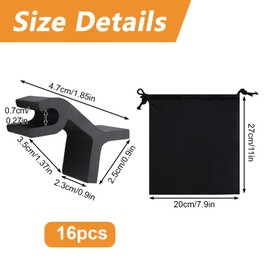 MOROBOR Baking Sheet Stackers, 16pcs Black Space-Saving Tray Stackers Cookie Baking Sheet Stacking Clips Multipurpose Universal Trays Stacking Holder for Home Kitchen